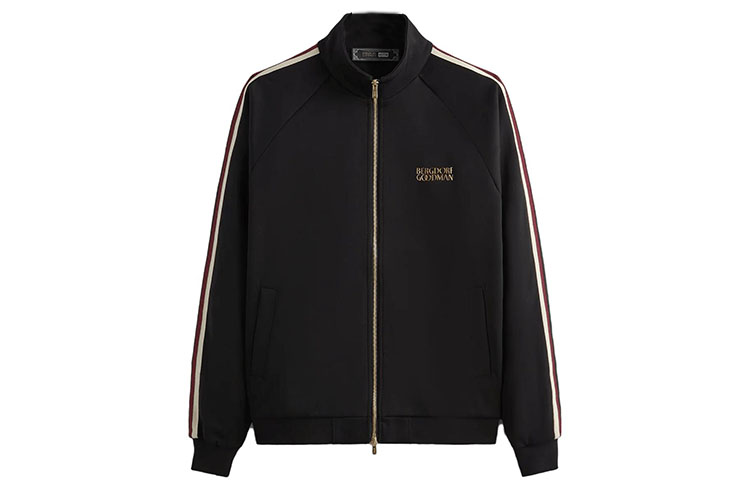 Order KITH FW23 Bergdorf Goodman Clifton 黑色复古男女同款运动夹克. KHM010406-001