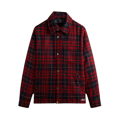 KITH FW23 Brixton Puffed Plaid Shirt Jacket Unisex - Red KHM010495-413