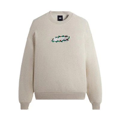KITH FW23 Christmas Chenille Wreath Crewneck Sweatshirt Unisex Off-White khm031688-212