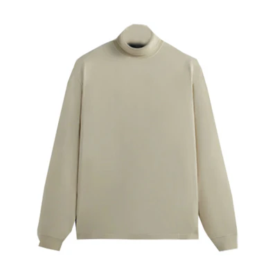 KITH FW23 Cortland Turtleneck Sand Logo Embroidered Pullover Unisex Sweatshirt KHM031434-102