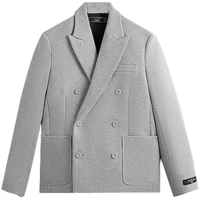KITH FW23 Double-Breasted Felt Blazer Unisex Grey KHM010496-151 Buy KITH FW23 Double-Breasted Felt Blazer Unisex Grey KHM010496-151