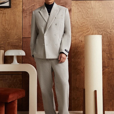 KITH FW23 Double-Breasted Felt Blazer Unisex Grey KHM010496-151 Shop KITH FW23 Double-Breasted Felt Blazer Unisex Grey KHM010496-151