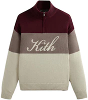 KITH FW23 Half-Zip Pullover Knit Sweater Unisex 'Molten Lava' KHM031664-601 KITH FW23 Half-Zip Pullover Knit Sweater Unisex 'Molten Lava' KHM031664-601