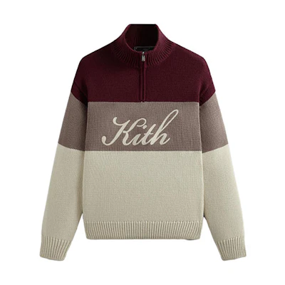 KITH FW23 Half-Zip Pullover Knit Sweater Unisex 'Molten Lava' KHM031664-601