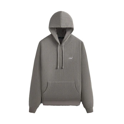 KITH FW23 Herringbone Fleece Williams III Hoodie Unisex Dark Grey KHM031533-965