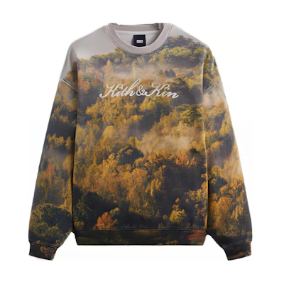 KITH FW23 Laurel Embroidered Leaf Crewneck Sweatshirt Unisex - Autumn Winter Collection. KHM031510-358