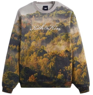 키스 FW23 로렐 자수 리프 크루넥 스웨트셔츠 유니섹스 - 가을 겨울 컬렉션. KHM031510-358 Order 키스 FW23 로렐 자수 리프 크루넥 스웨트셔츠 유니섹스 - 가을 겨울 컬렉션. KHM031510-358