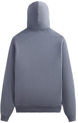 키스 FW23 넬슨 후디 스몰 로고 자수 드로스트링 유니섹스 블루 후드티. KHM031633-5002 Lookbook 키스 FW23 넬슨 후디 스몰 로고 자수 드로스트링 유니섹스 블루 후드티. KHM031633-5002