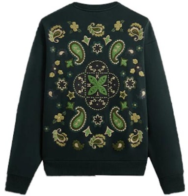 키스 FW23 페이즐리 넬슨 크루넥 그린 자수 스웻셔츠 유니섹스. KHM031659-344 Lookbook 키스 FW23 페이즐리 넬슨 크루넥 그린 자수 스웻셔츠 유니섹스. KHM031659-344