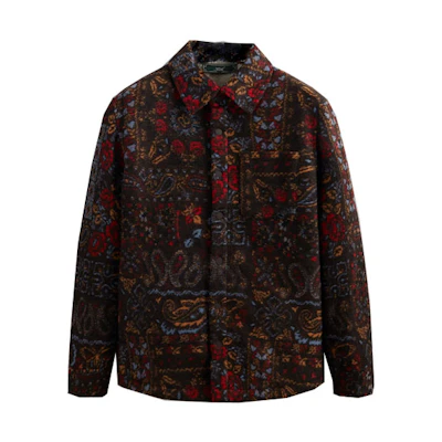 KITH FW23 Paisley Sheridan Shirt Jacket Red Unisex Casual Jacquard Design KHM010382-211