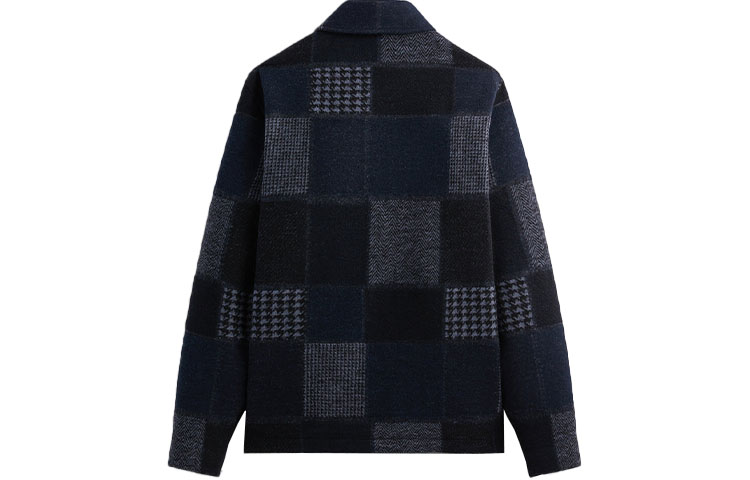 Lookbook KITH FW23 패치워크 울 플란넬 칼라 코치 재킷 네이비 유니섹스 KHM010467-413