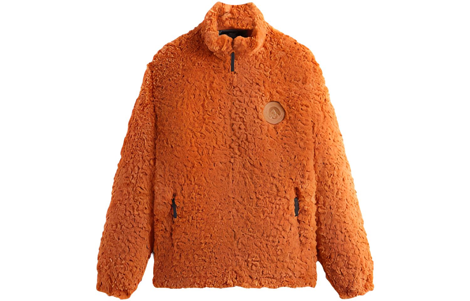KITH FW23 Pinehurst Shaggy Sherpa Full Zip Jacket Unisex - Orange KHM010389-839