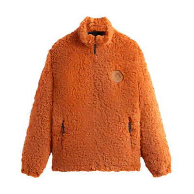 KITH FW23 Pinehurst Shaggy Sherpa Full Zip Jacket Unisex - Orange KHM010389-839