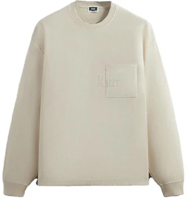 KITH FW23 Pocket Logo Printed Vintage Beige Long Sleeve Tee Unisex KHM031552-262 Buy KITH FW23 Pocket Logo Printed Vintage Beige Long Sleeve Tee Unisex KHM031552-262