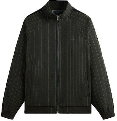 KITH FW23 Retro Colorblock Striped Zip Track Jacket Unisex Dark Green KHM031512-302 Order KITH FW23 Retro Colorblock Striped Zip Track Jacket Unisex Dark Green KHM031512-302