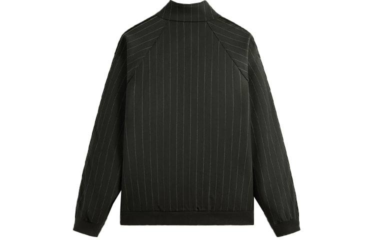 Lookbook KITH FW23复古拼色条纹拉链夹克男女同款深绿色 KHM031512-302