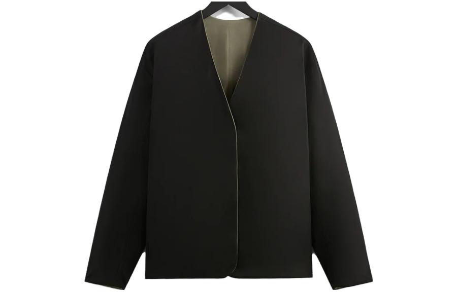 KITH FW23 Reversible V-Neck Jacket Unisex Black KHM010333-001
