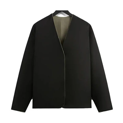 KITH FW23 Reversible V-Neck Jacket Unisex Black KHM010333-001