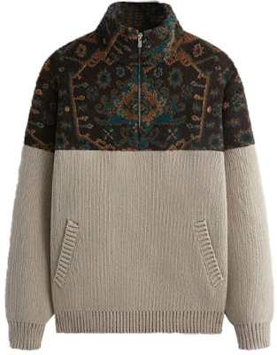 KITH FW23 男女羊羔絨提花半拉鍊針織上衣 沙色 베이지 KHM031668-212 Buy KITH FW23 男女羊羔絨提花半拉鍊針織上衣 沙色 베이지 KHM031668-212