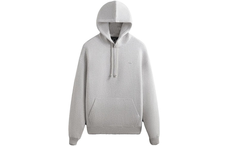 KITH FW23 Striped Drawstring Hoodie Unisex - Gray KHM031670-002