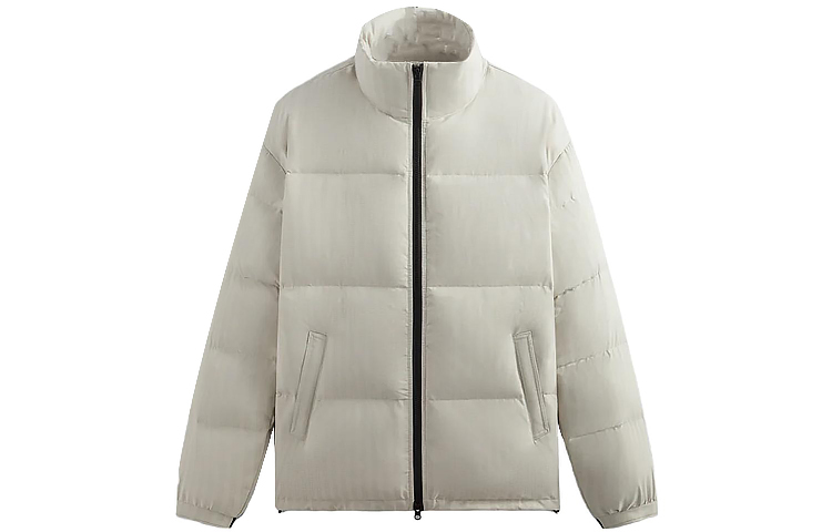 KITH FW23 Thermal Logo Zip Goose Down Jacket Unisex White KHM010472-186