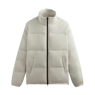 KITH FW23 Thermal Logo Zip Goose Down Jacket Unisex White KHM010472-186