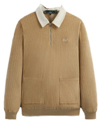 KITH FW23 ユニセックス コーデュロイ ストライプ ジップ 長袖 ポロシャツ カーキ. KHM031419-210 Buy KITH FW23 ユニセックス コーデュロイ ストライプ ジップ 長袖 ポロシャツ カーキ. KHM031419-210