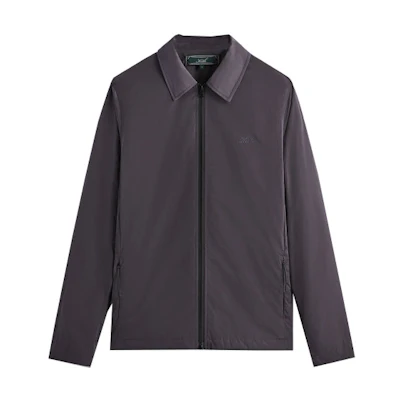 KITH FW23 Wrinkle Nylon Coaches Jacket Unisex Zip-Up Collared - Dark Purple KHM010395-501