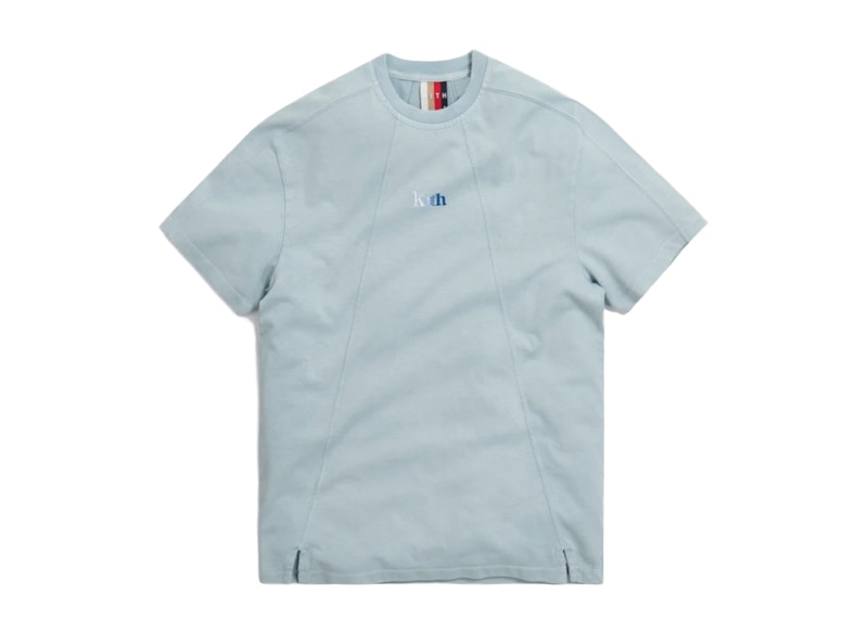Buy Camiseta KITH Teñida a Mano Panelada Azul Índigo Claro