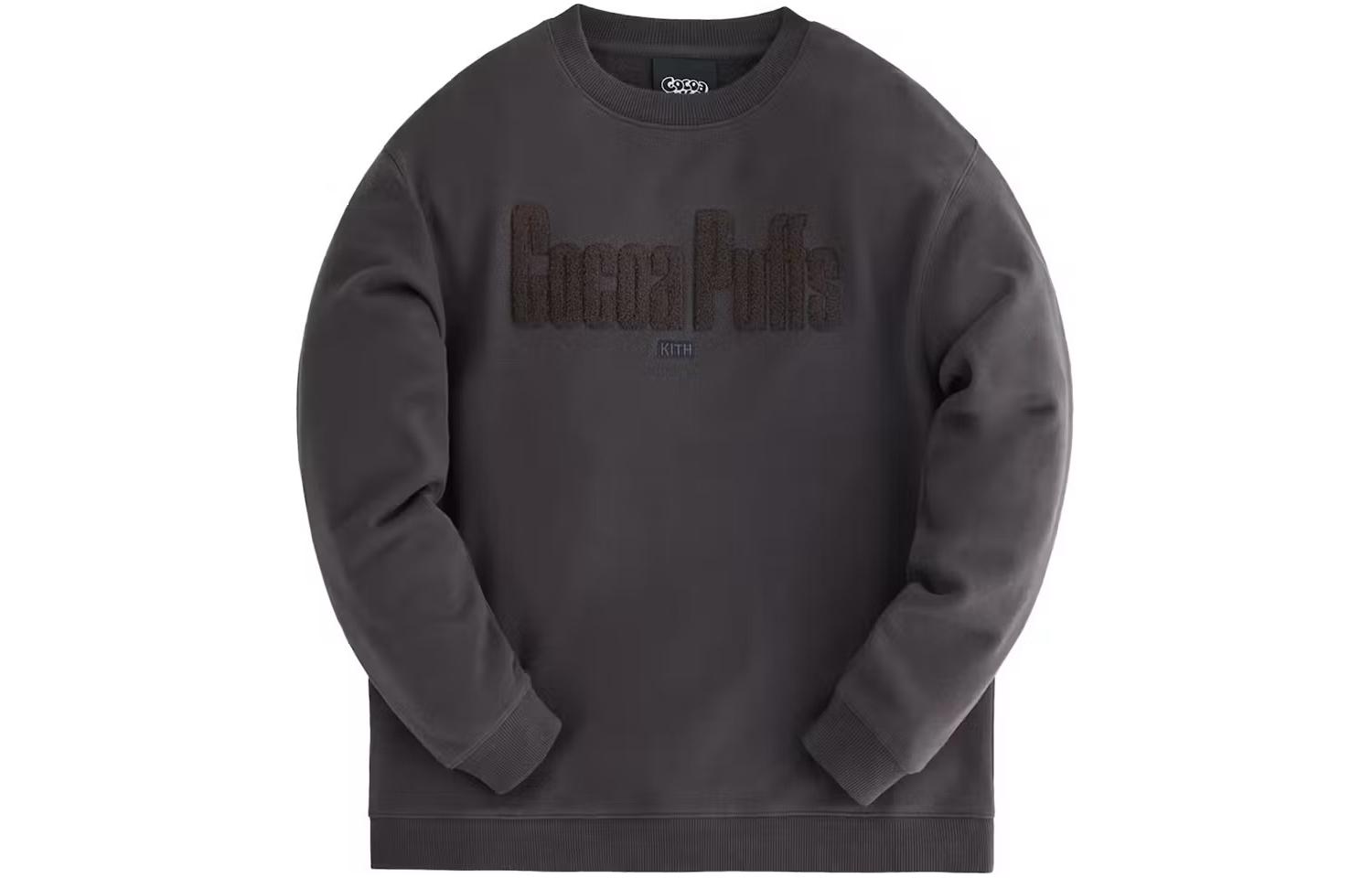 KITH Graphic Letter Oversized Crewneck Sweatshirt Unisex Grey KHT030064-211