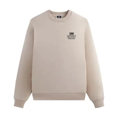 KITH Graphic Pullover Crewneck Long Sleeve Sweatshirt Beige () KHM032140-231