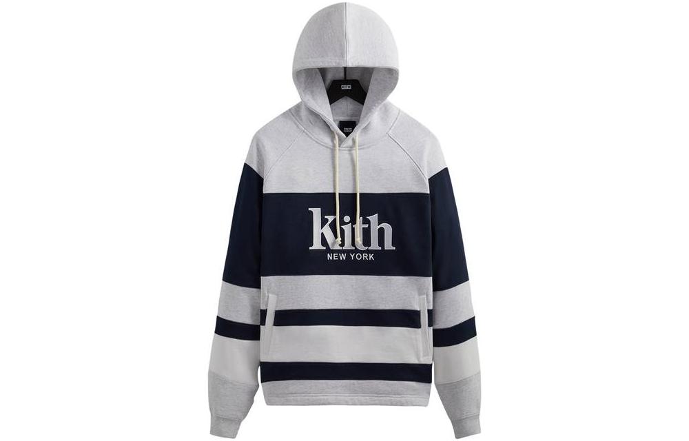 KITH Gray Hoodie with Letter Pattern Design KHM030679-002