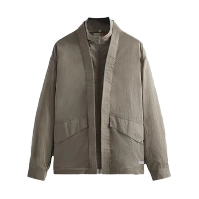 KITH Green Embroidered Letter Patchwork Stand Collar Jacket Unisex KHM030433-210