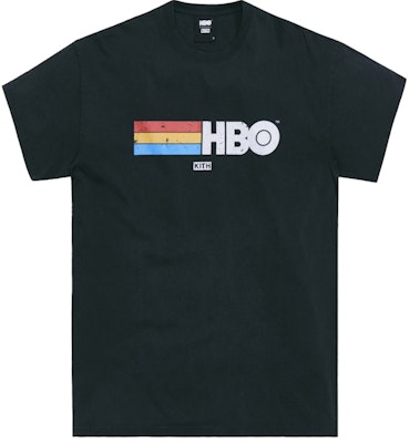 Kith HBO Rainbow Logo Vintage Tee Black Buy Kith HBO Rainbow Logo Vintage Tee Black