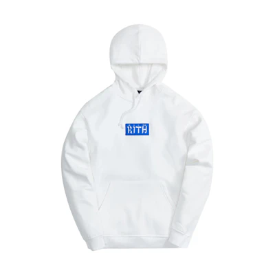 KITH Hebrew Script Hoodie White BOGO Classic Pullover Hoodie - White KHM030261-101