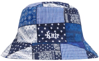 KITH Indigo Patchwork Bucket Hat Navy KITH Indigo Patchwork Bucket Hat Navy