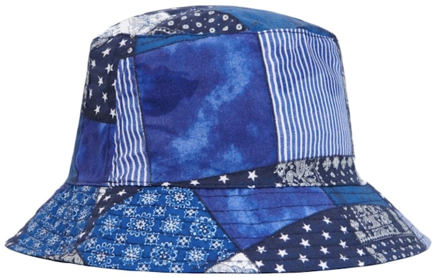 KITH Indigo Patchwork Bucket Hat Navy Order KITH Indigo Patchwork Bucket Hat Navy