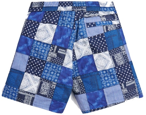 KITH Indigo Patchwork Hardaway Short Navy/Multi Order KITH Indigo Patchwork Hardaway Short Navy/Multi