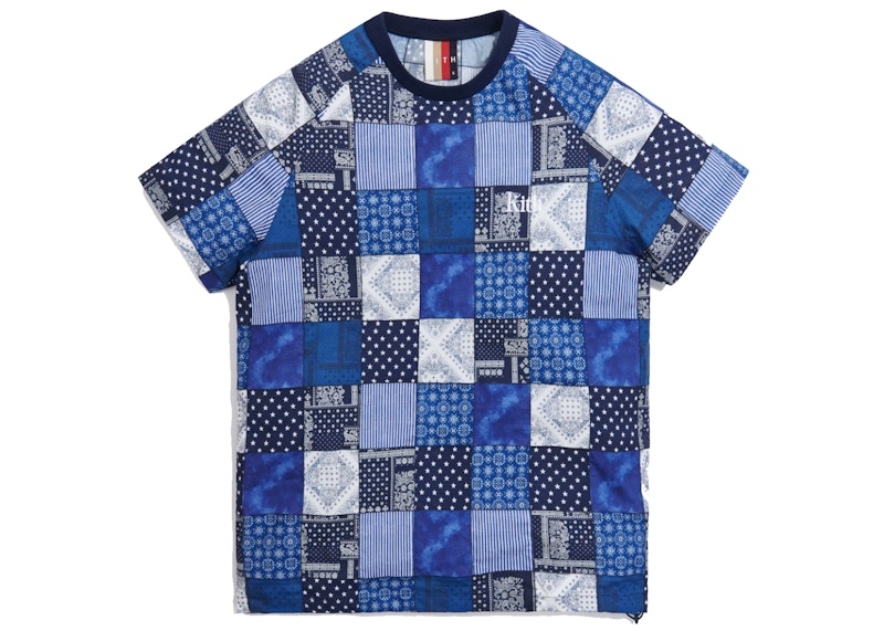 Buy KITH Indigo Patchwork Howard T-Shirt Navy/Multi Warna