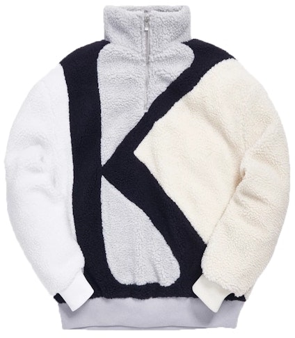kith-initial-k-mock-sherpa-quarter-zip-grey-multi