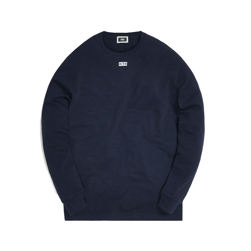 KITH JFK Slub Jersey L/S Tee Obsidian Navy
