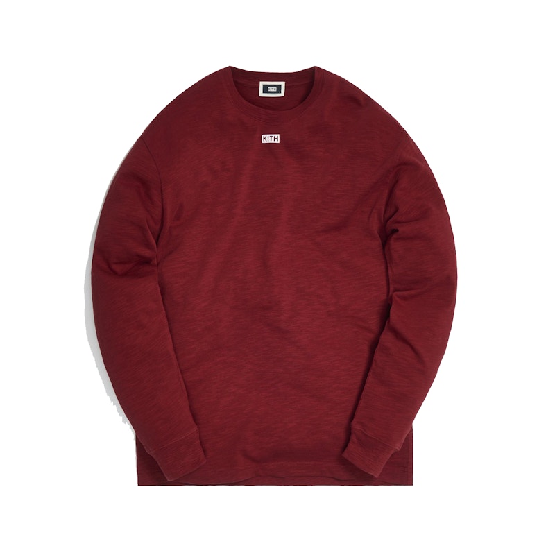 KITH JFK Slub Jersey L/S Tee Red Dahlia