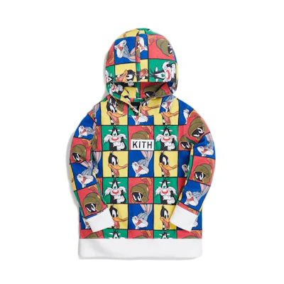 KITH Kids Looney Tunes AOP Hoodie White/Multi