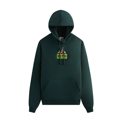 KITH Logo Embroidered Green Hoodie Long Sleeve KHM031779-302