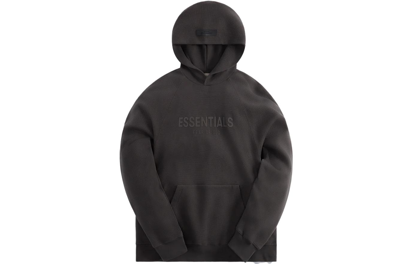 KITH Logo Print Hoodie Gray Black EE192BT224020F-BLK