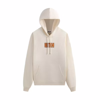 KITH Logo Print Oversized Hoodie Men’s Vintage White KHM032948-104