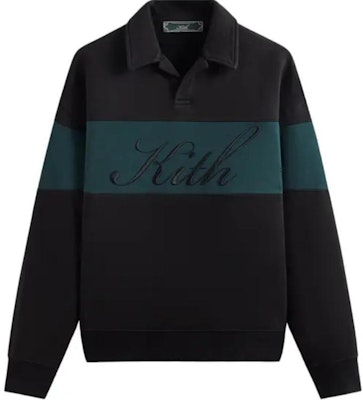 KITH ロゴプリント 長袖 ポロスウェットシャツ ブラック. KHM031653-001 Order KITH ロゴプリント 長袖 ポロスウェットシャツ ブラック. KHM031653-001