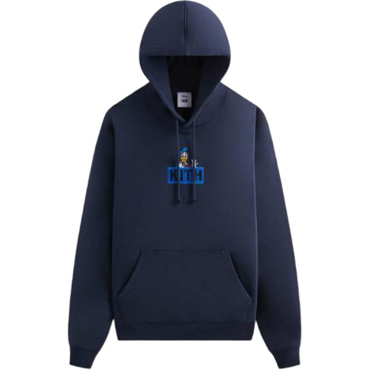 KITH Logo Pullover Hoodie Deep Blue KHM031775-413