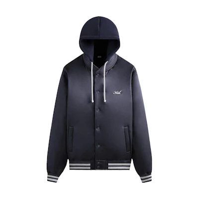 KITH Logo Striped Hoodie Jacket Unisex Blue KHM010367-402