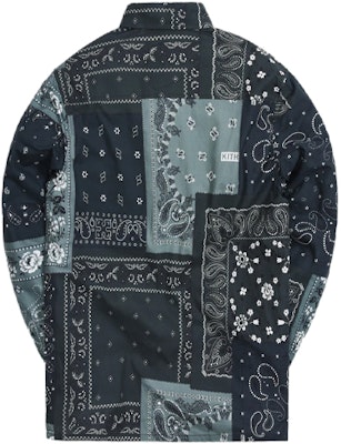 KITH ルドロー グリーンペイズリー ユニセックス 長袖シャツ ボタンダウン KH030044-302 Lookbook KITH ルドロー グリーンペイズリー ユニセックス 長袖シャツ ボタンダウン KH030044-302